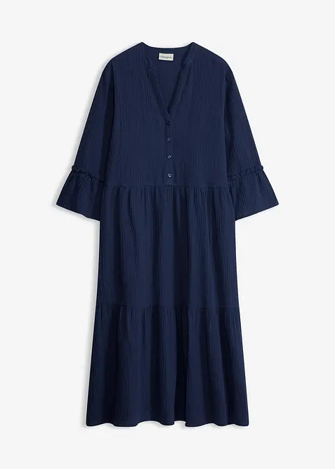Mellanl&aring;ng kl&auml;nning i muslin, bonprix