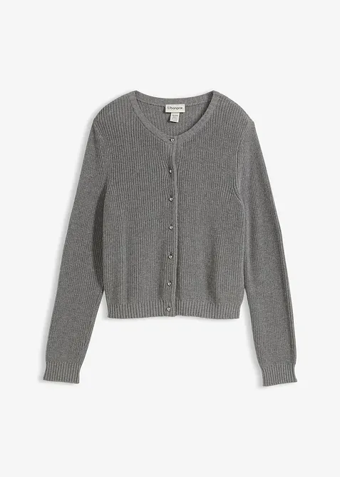 Cardigan av yllemix med dekorativa knappar, bonprix