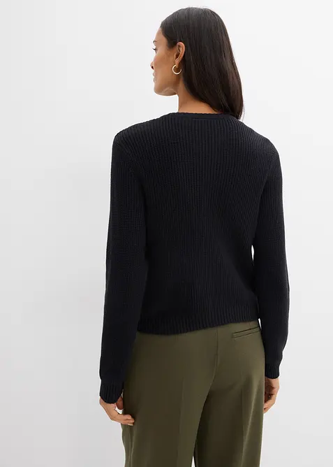 Cardigan av yllemix med dekorativa knappar, bonprix