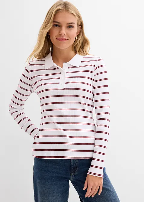 Ribbstickad pik&eacute;tr&ouml;ja, bonprix