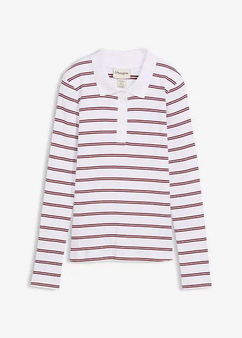 Ribbstickad pik&eacute;tr&ouml;ja, bonprix