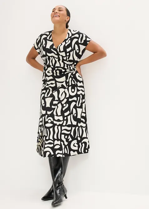 Midikl&auml;nning av jersey med struktur, bonprix