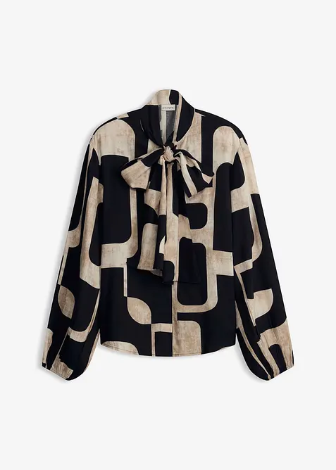 Knytblus i f&ouml;ljsam viskos, bonprix