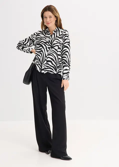 Blus av mjuk viskos, bonprix