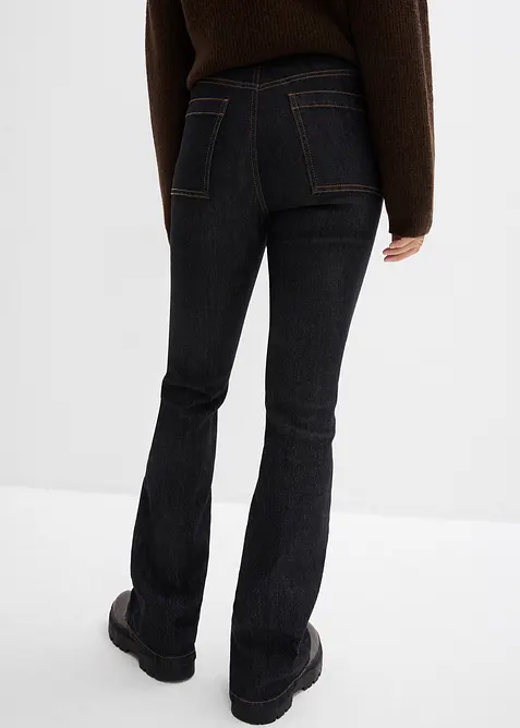 Bootcut Jeans High Waist, med bekv&auml;m midja, bonprix