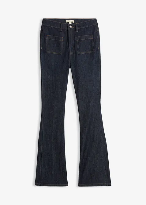 Bootcut Jeans High Waist, med bekv&auml;m midja, bonprix