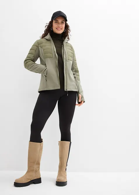 Vattenavvisande softshelljacka med kviltade inf&auml;llningar, bonprix