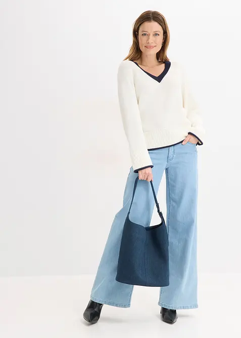 Tr&ouml;ja med kontrasterande r&auml;nder, bonprix