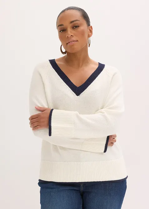 Tr&ouml;ja med kontrasterande r&auml;nder, bonprix