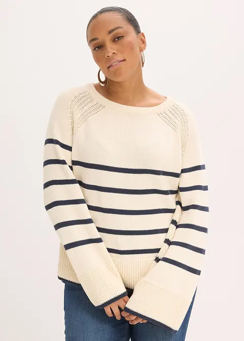 Tr&ouml;ja med kontrasterande r&auml;nder, bonprix