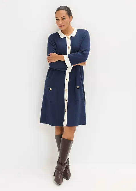 Stickad kl&auml;nning, bonprix