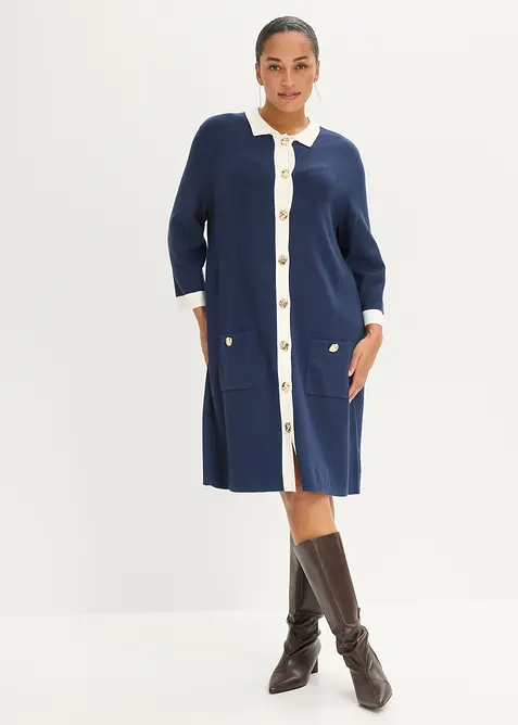 Stickad kl&auml;nning, bonprix