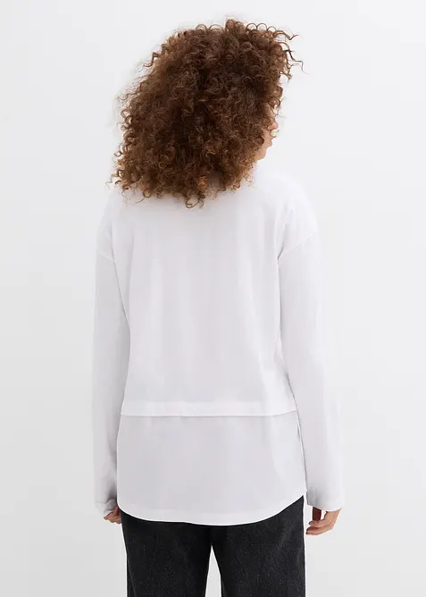 Topp med blusinf&auml;llning, bonprix