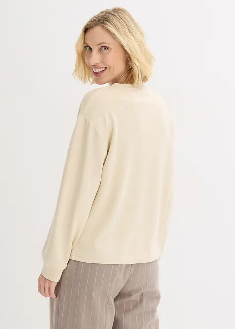 Sweatshirt med applikation, bonprix