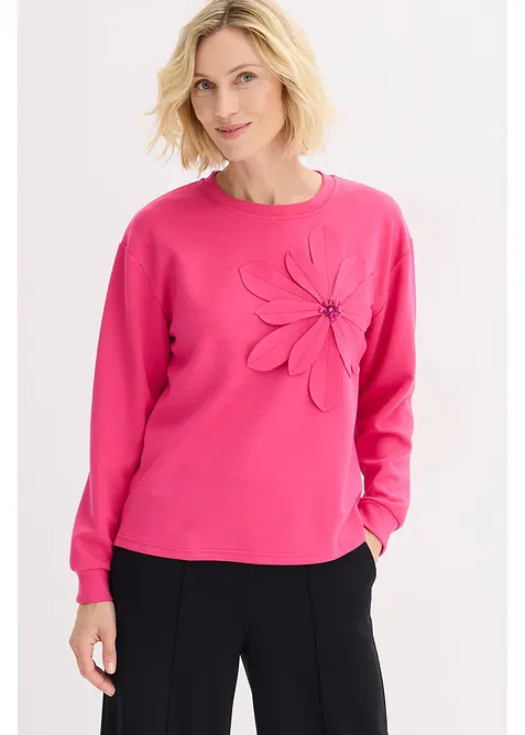 Sweatshirt med applikation, bonprix