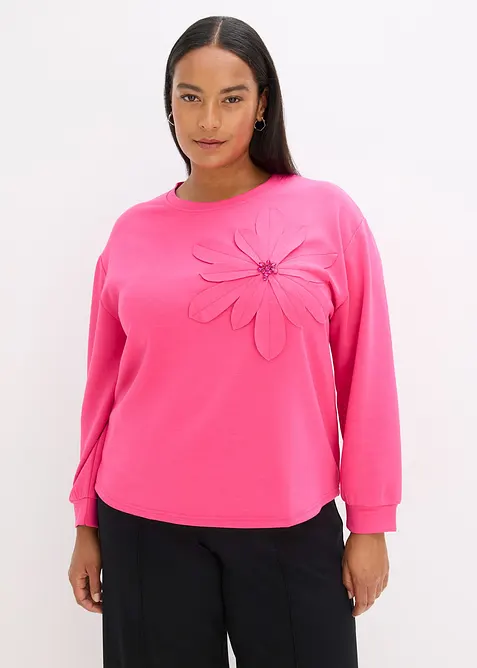 Sweatshirt med applikation, bonprix