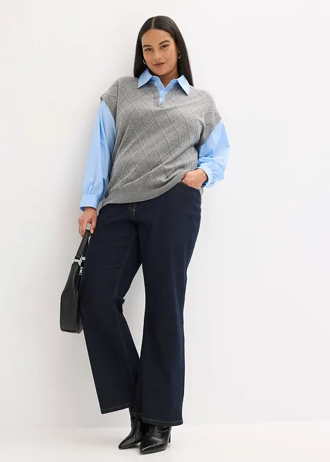 Tr&ouml;ja med blusinf&auml;llning, bonprix