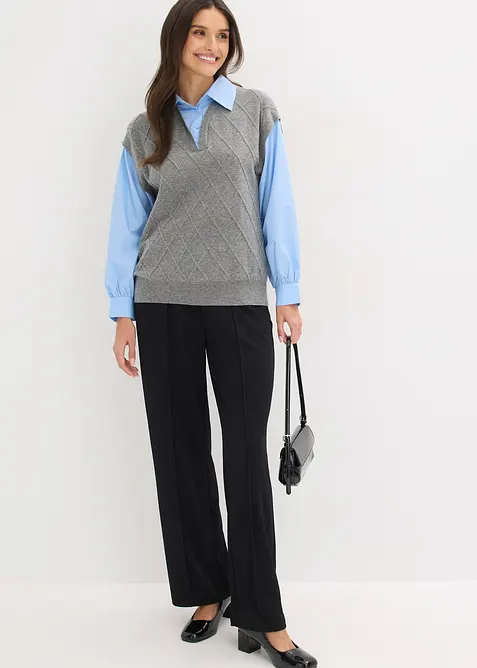 Tr&ouml;ja med blusinf&auml;llning, bonprix