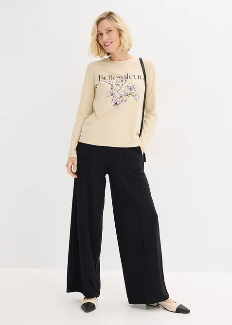 L&aring;ng&auml;rmad topp med ekologisk bomull, bonprix