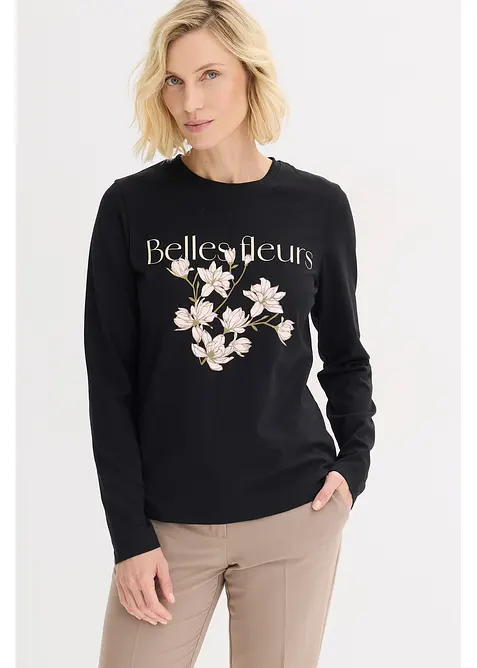 L&aring;ng&auml;rmad topp med ekologisk bomull, bonprix