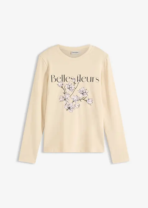 L&aring;ng&auml;rmad topp med ekologisk bomull, bonprix