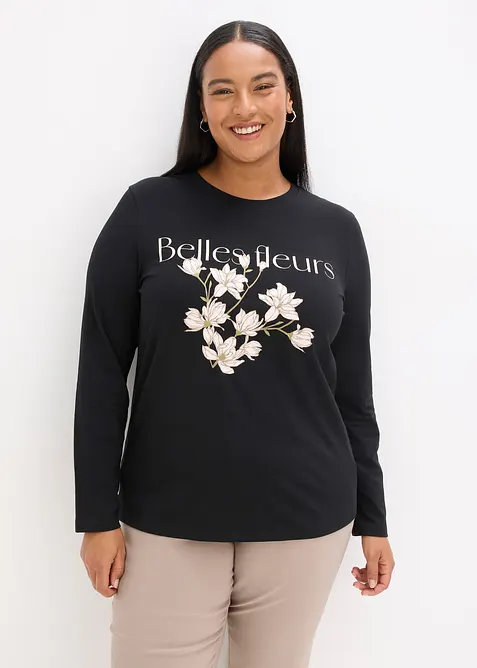 L&aring;ng&auml;rmad topp med ekologisk bomull, bonprix