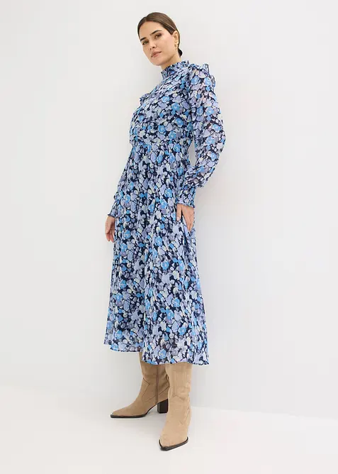 Chiffongkl&auml;nning med st&aring;krage, bonprix