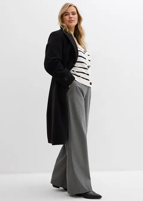 Stickad kofta i bomullsmix, bonprix