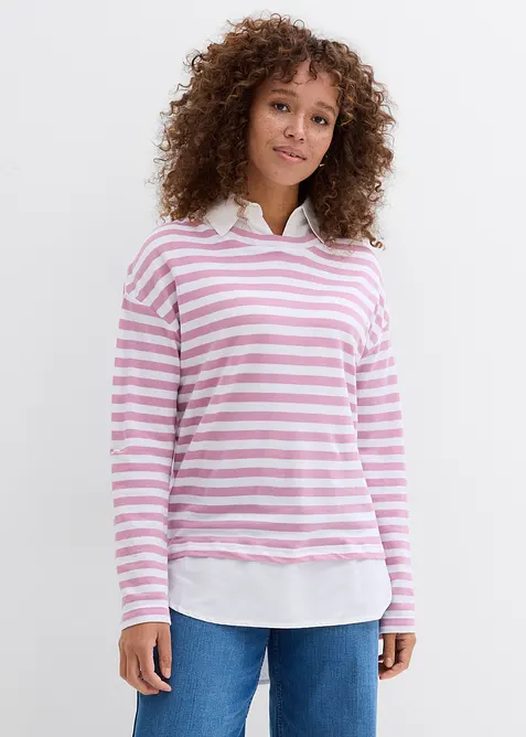 Sweatshirt i 2 i 1-stil, bonprix