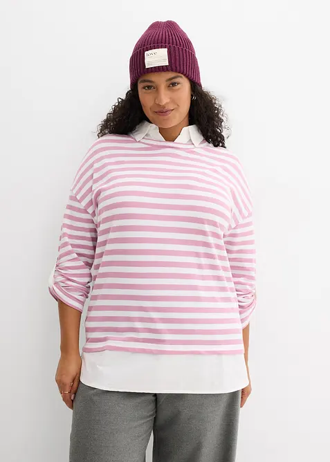 Sweatshirt i 2 i 1-stil, bonprix