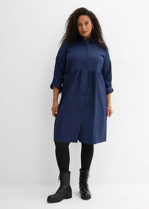 Skjortkl&auml;nning i ren bomull, bonprix