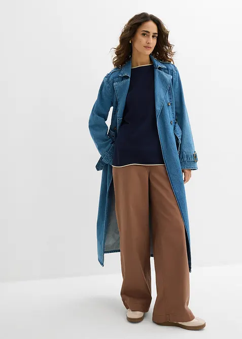 Finstickad tr&ouml;ja av bomullsmix, bonprix