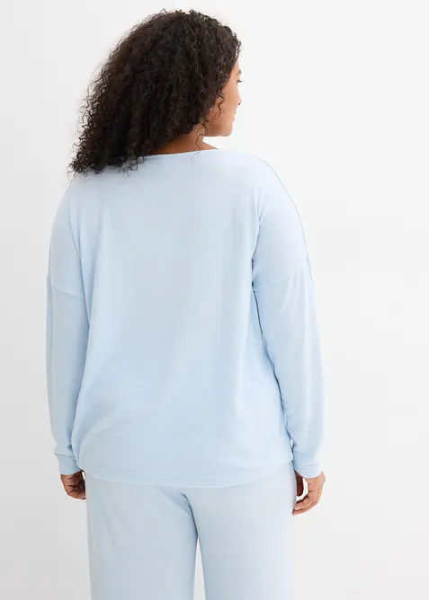 Oversizesweatshirt med stickad look, bonprix