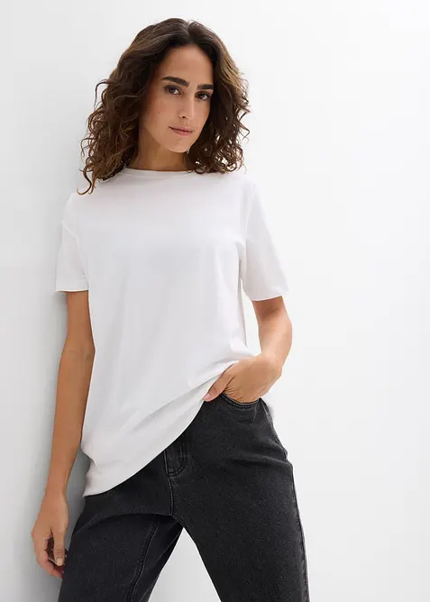 L&aring;ng topp i ekologisk bomull (2-pack), bonprix