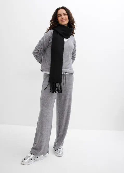 Jerseybyxa med stickad look, bonprix