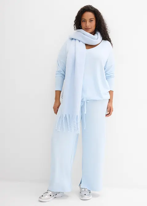 Jerseybyxa med stickad look, bonprix