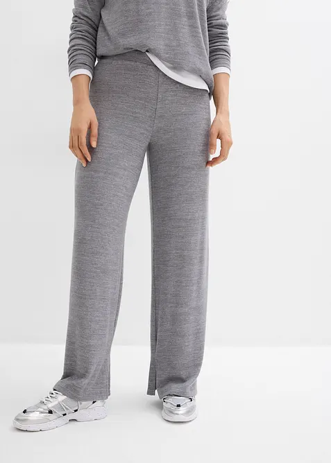 Jerseybyxa med stickad look, bonprix