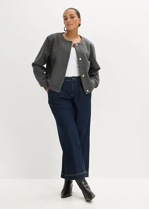 Blusjacka i mysig boucl&eacute;, bonprix