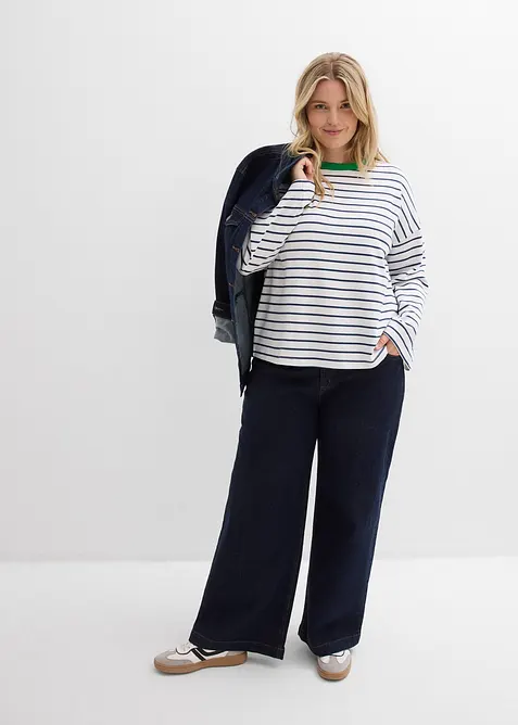 L&aring;ng&auml;rmad topp i ekologisk bomull, bonprix