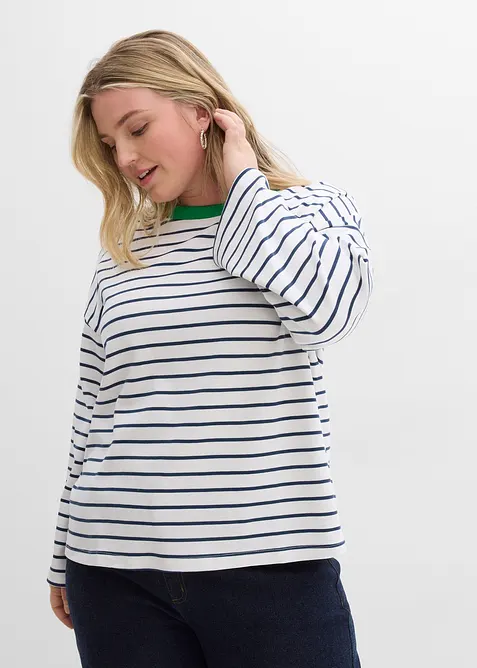 L&aring;ng&auml;rmad topp i ekologisk bomull, bonprix