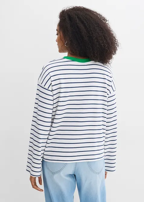 L&aring;ng&auml;rmad topp i ekologisk bomull, bonprix