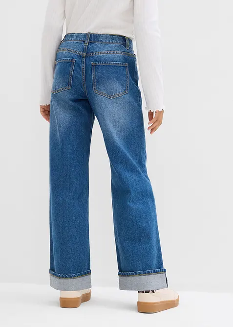 Wide Leg Jeans Low Waist f&ouml;r barn, bonprix