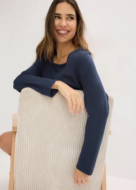 Nattlinne i mjuk bomull, bonprix