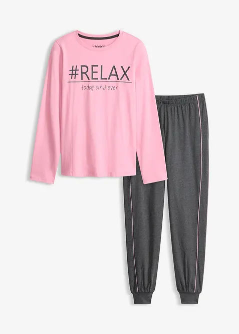 Pyjamas med mjuk bomull, bonprix