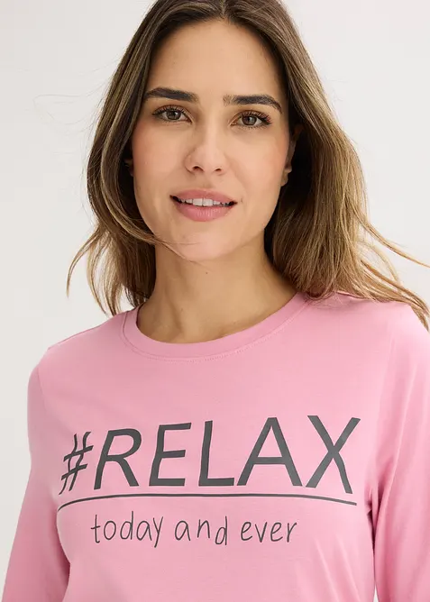 Pyjamas med mjuk bomull, bonprix