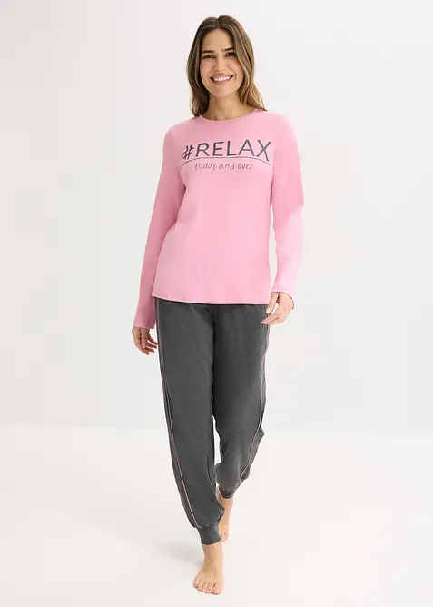 Pyjamas med mjuk bomull, bonprix
