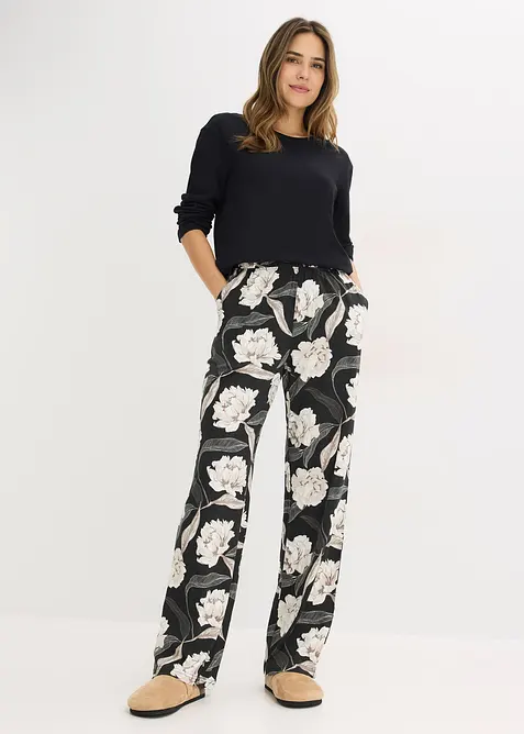 Pyjamas med viskos och vida ben, bonprix