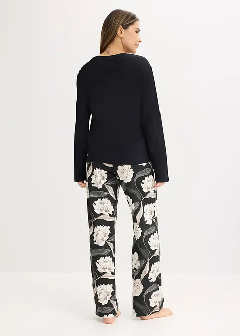 Pyjamas med viskos och vida ben, bonprix