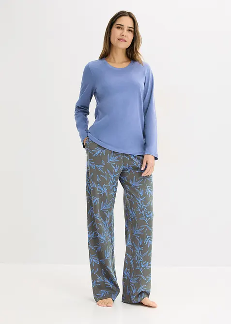 Pyjamas med 2 underdelar och &ouml;verdel (set i 3 delar), bonprix