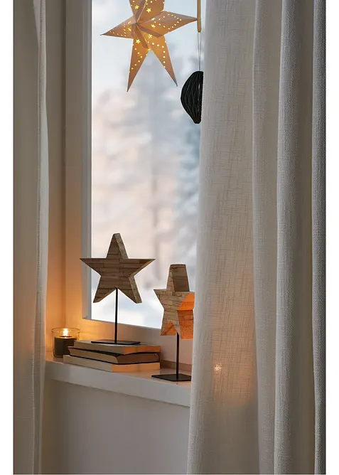 Ogenomskinlig gardinl&auml;ngd med strukturerad yta (1-pack), bonprix